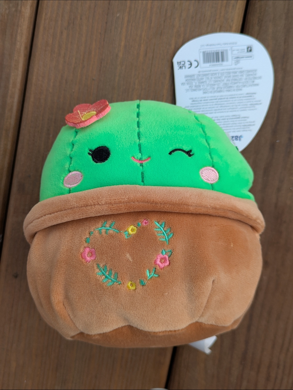 Squishmallows Shadi the Cactus with tags 🌸